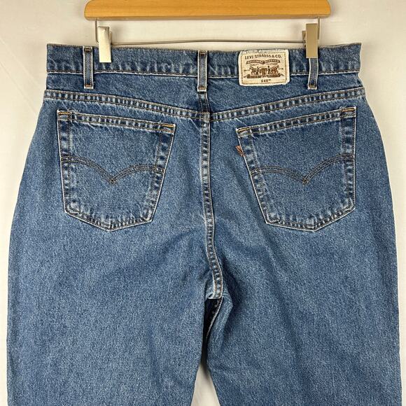Levi's 545 Low Boot Cut Blue Denim Jeans Vintage 90s 1997 Men's Size 36x36
